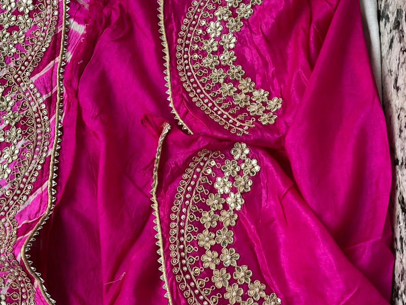 Tussar Silk Saree with Gotta Patti, Marodi & Zardozi Work