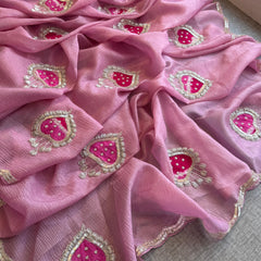 Tissue Handloom Banarasi Silk Saree with Pearl & Gotapatti