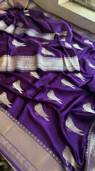 Kora Patola Silk Banarasi Saree with Zardozi & Gotapatti