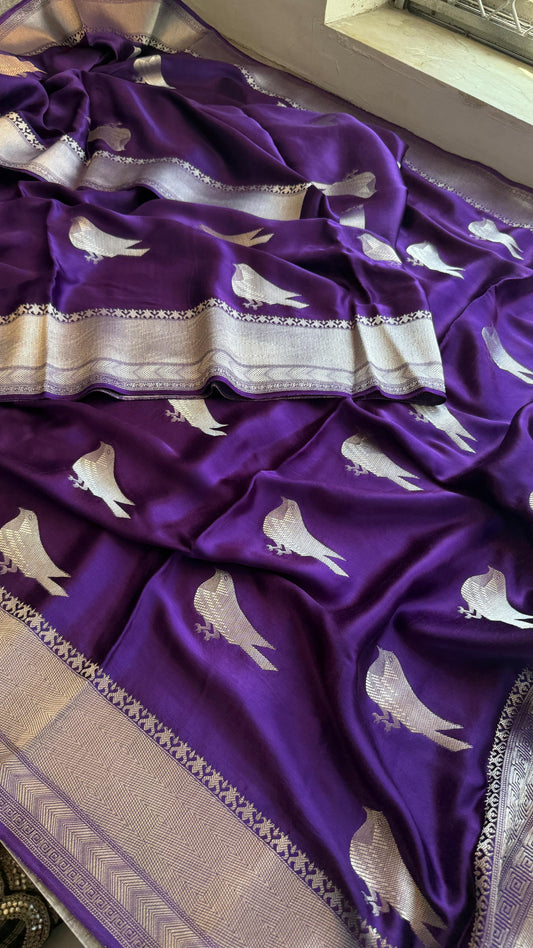 Kora Patola Silk Banarasi Saree with Zardozi & Gotapatti