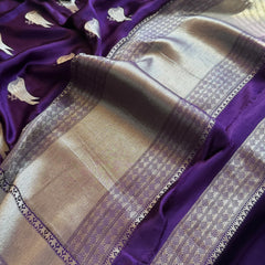 Kora Patola Silk Banarasi Saree with Zardozi & Gotapatti