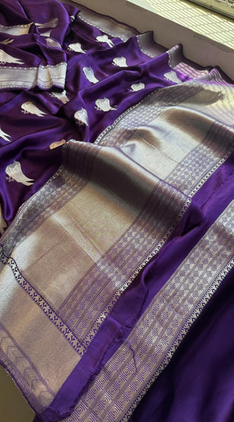 Kora Patola Silk Banarasi Saree with Zardozi & Gotapatti