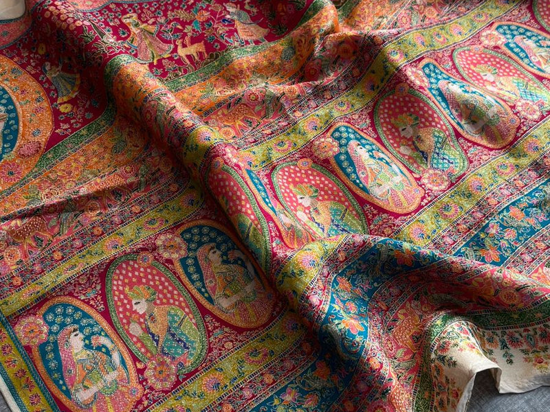 Pure Munga Tussar Silk Saree with Meena Banarasi Weaving