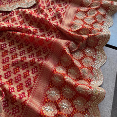 Banarasi Khaddi Georgette Saree with Zardozi & Sequins