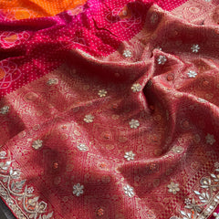 Munga Silk Banarasi Saree with Pearl, Resham & Kutdana