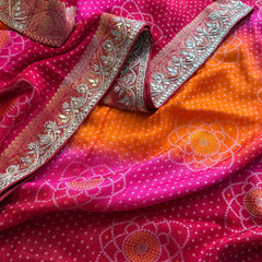 Munga Silk Banarasi Saree with Pearl, Resham & Kutdana