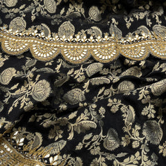 Khaddi Georgette Banarasi Saree with Pearl & Gotapatti Work