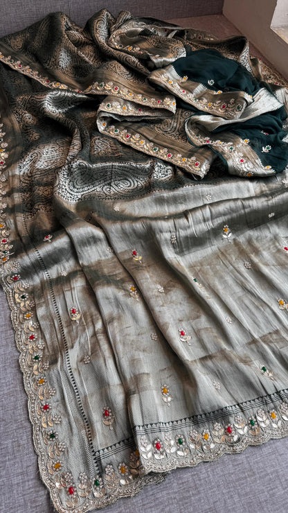 Elegant Pure Khaddi Georgette Banarasi Saree