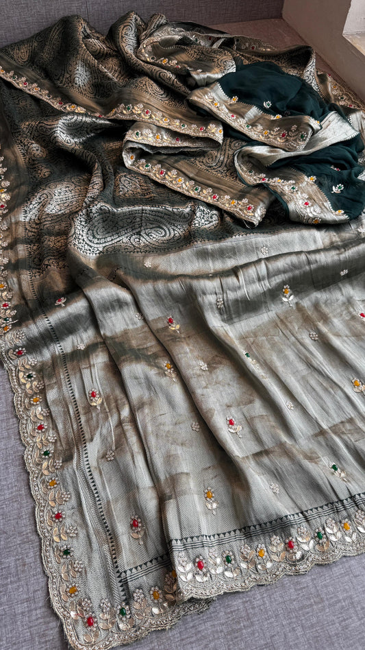 Elegant Pure Khaddi Georgette Banarasi Saree