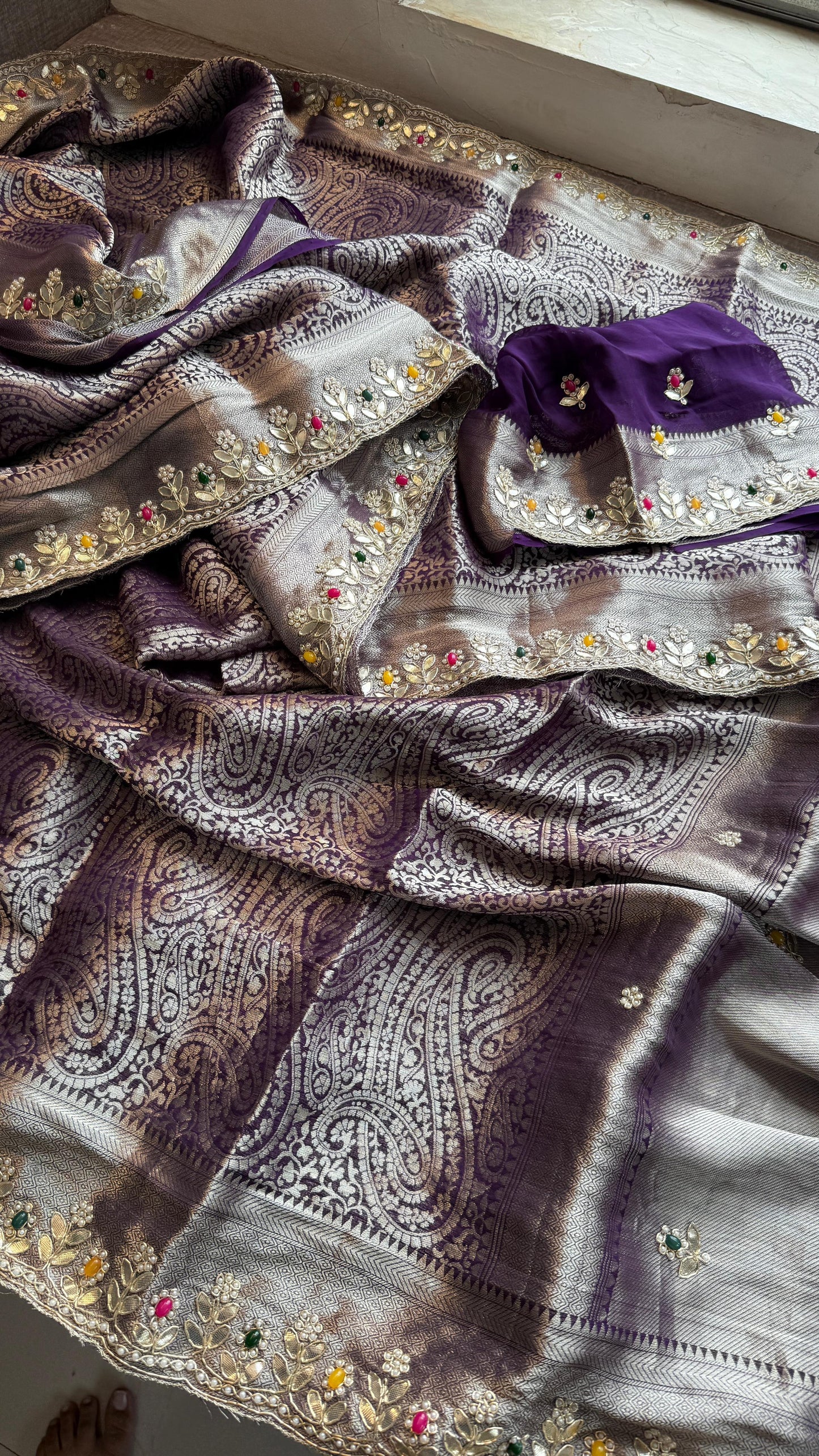 Elegant Pure Khaddi Georgette Banarasi Saree
