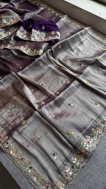 Elegant Pure Khaddi Georgette Banarasi Saree