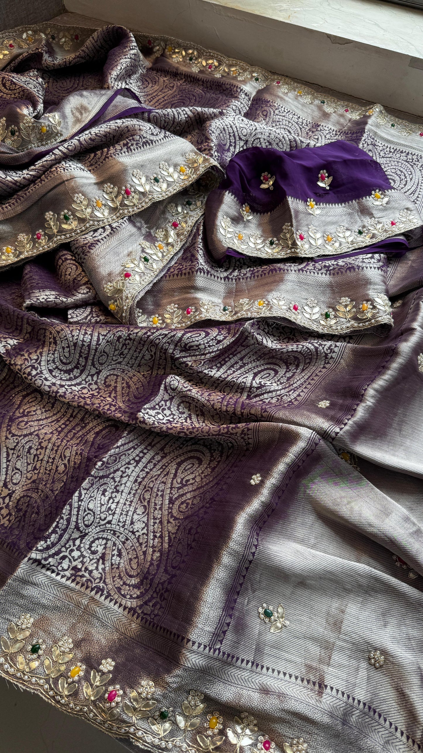Elegant Pure Khaddi Georgette Banarasi Saree