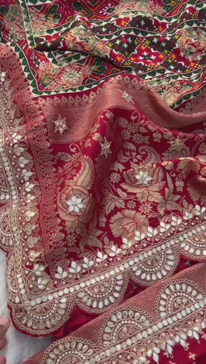 Pure Munga Silk Banarasi Weaving Saree