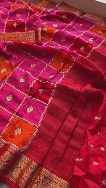 Pure Munga Silk Saree with Banarasi Weaving
