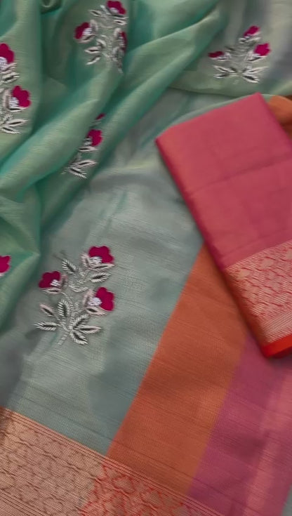 Pure Tissue Silk Banarasi Weaving Saree