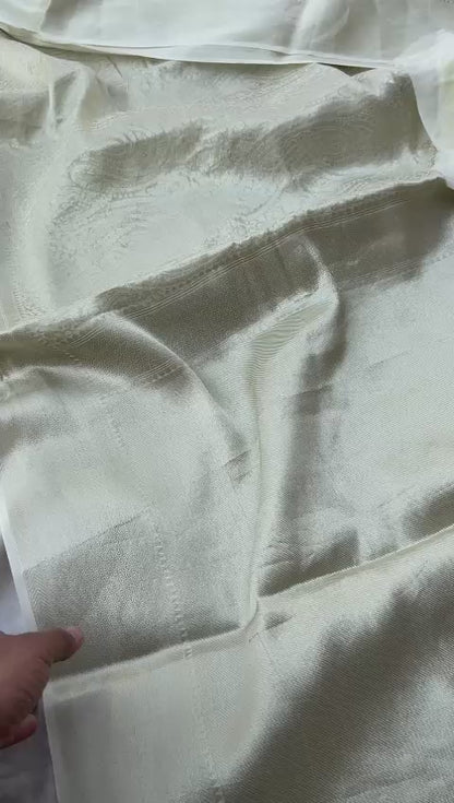Pure Khaddi Georgette Saree with Banarasi Weaving